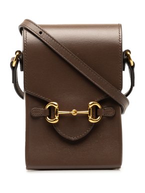 Gucci Brown Mini Horsebit 1955 Crossbody Bag