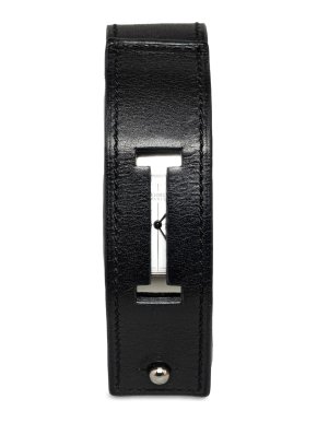 Hermes Black Swift Leather Quartz Stainless Steel Cherche Midi Watch