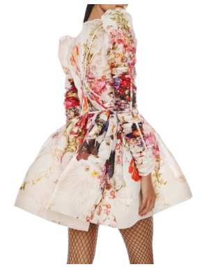 Zimmermann Silk & Linen Prima Panelled Mini Dress