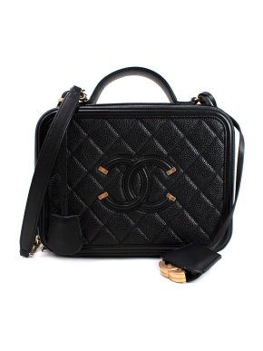 Chanel Black Grained Leather Bag