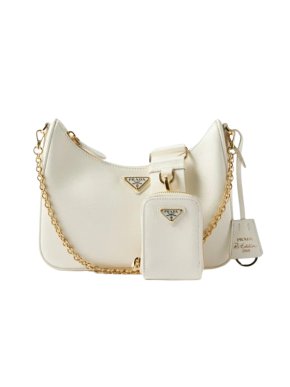 Prada White Saffiano Lux Re Edition 2005