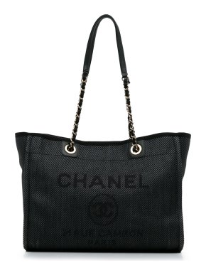 Chanel Dark Denim Small Deauville Tote