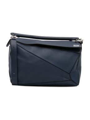 Loewe Navy Large Puzzle Bag