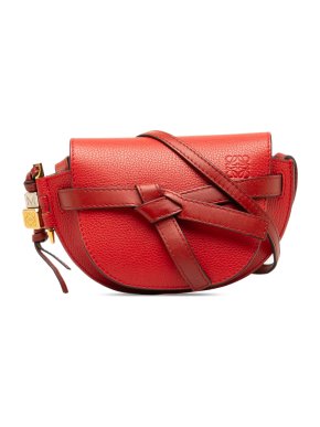 Loewe Red Mini Leather Gate Bag