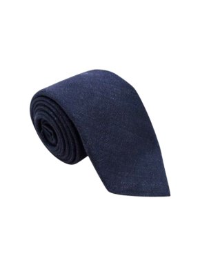 Berluti Navy Hemp-Wool Blend Tie