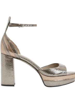 All Saints Grey Tia Met Platform Heel