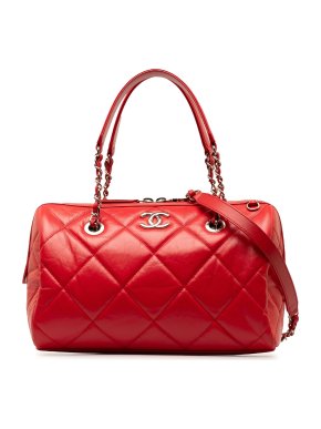 Small Aged Calfskin Express Bowling Satchel 1