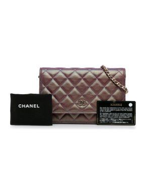 Chanel Iridescent Lambskin CC Wallet on Chain