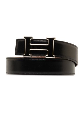 Hermes Black and Brown Constance Reversible Belt