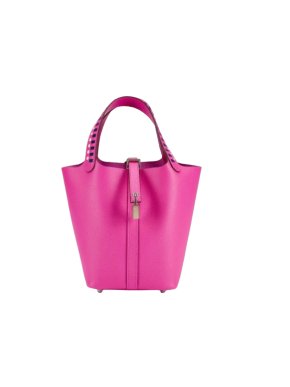 Hermes Tressage Picotin Lock 22 in Magnolia Epsom Leather with Palladium Hardware