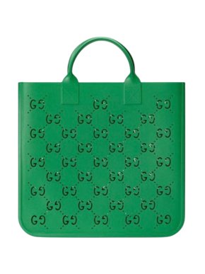 Gucci Green Kids' GG Rubber Tote Bag