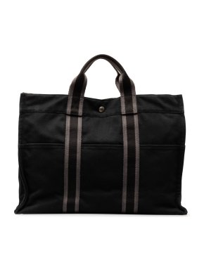 Hermes Black Fourre Tout GM Tote Bag