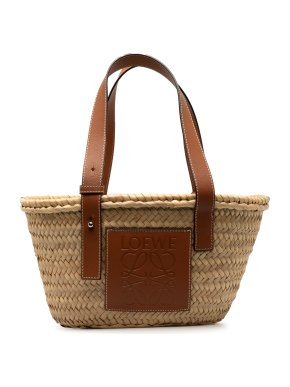 Loewe Small Raffia Basket Tote