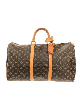 Louis Vuitton Coated Canvas Monogram Keepall Bandouliere 50