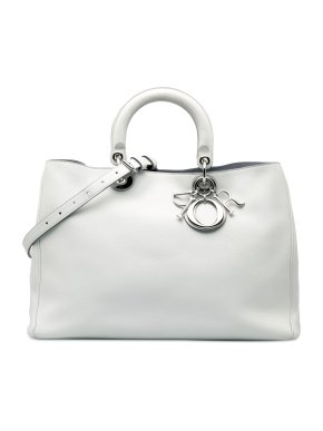 Grey Leather Large Diorissimo Satchel