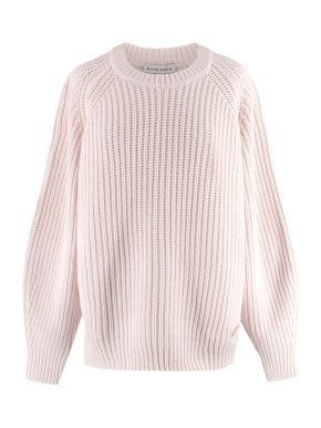 Heidi Klein Blusg Cream Ribbed Knit Crewneck Jumper