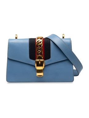 Gucci Blue Small Sylvie Shoulder Bag