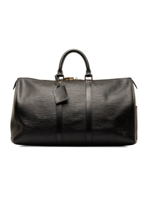Louis Vuitton Black Epi Leather Keepall 45