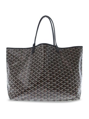 Black Coated Canvas Goyardine Saint Louis GM