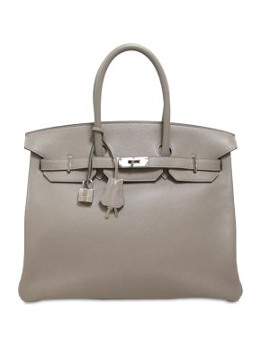 Hermes Birkin 35 Retourne in Gris Asphalte Novillo Leather with Palladium Hardware