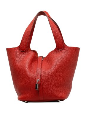 Hermes Red Clemence Picotin Lock 22