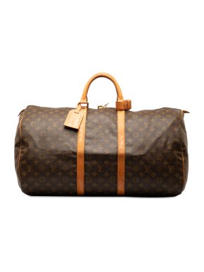 Louis Vuitton Coated Canvas Monogram Keepall 55