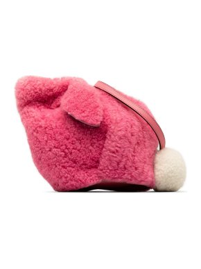 Loewe Pink Shearling Mini Bunny Crossbody
