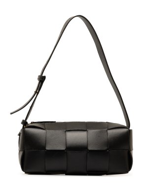 Bottega Veneta Black Small Intrecciato Brick Cassette