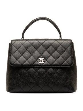 Chanel Black Caviar Kelly Top Handle Bag