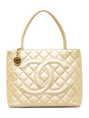 Chanel Pearlescent Lambskin Medallion Tote Bag