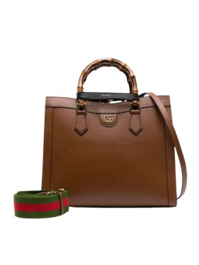 Gucci Brown Medium Bamboo Diana Tote Bag