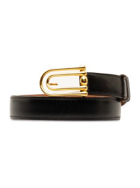 Hermes Black Leather Belt