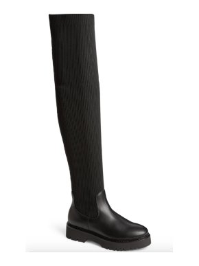 Claudie Pierlot Leather Over-The-Knee Boots