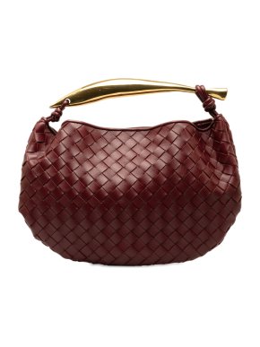 Bottega Veneta Burgundy Intrecciato Sardine Hobo Bag