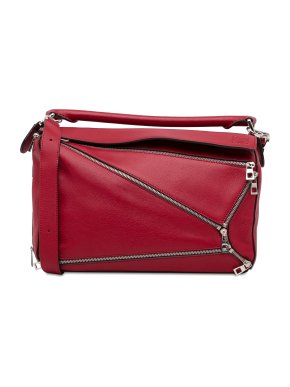 Loewe Red Medium Zipper Puzzle Bag