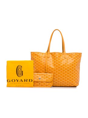 Yellow Coated Canvas Goyardine Saint Louis GM