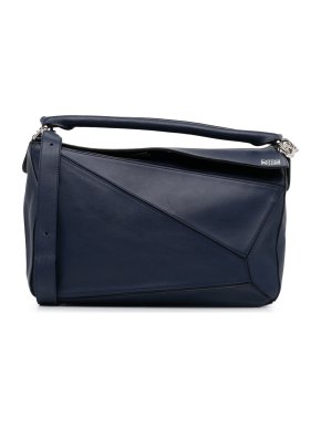 Loewe Navy Large Puzzle Bag