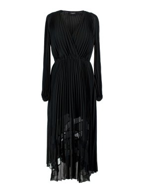 The Kooples Black Antic Pleated Dress