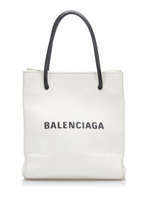 Balenciaga White XXS Shopping Tote
