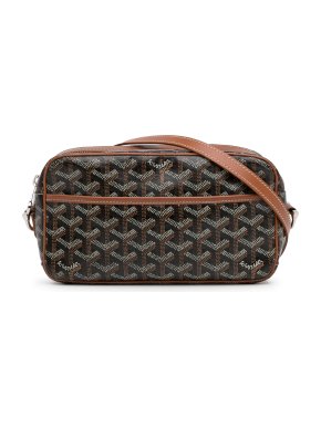 Goyard Black Goyardine Sac Cap Vert