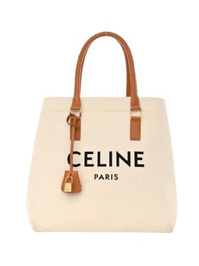 Celine Cream Canvas Cabas Tote Bag