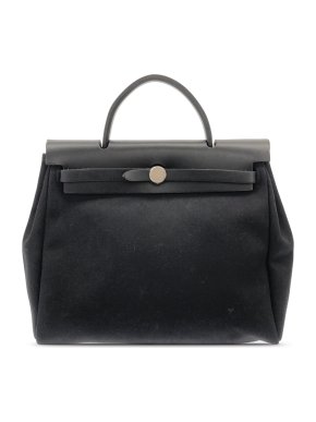Hermes Black Toile Herbag PM