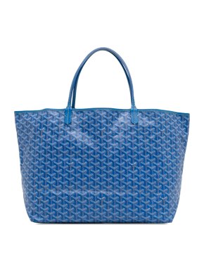 Goyard Blue Goyardine Saint Louis GM Tote Bag
