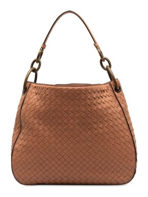 Bottega Veneta Camel Intrecciato Loop Hobo Bag