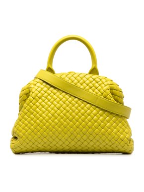 Bottega Veneta Yellow Medium Intrecciato Top Handle