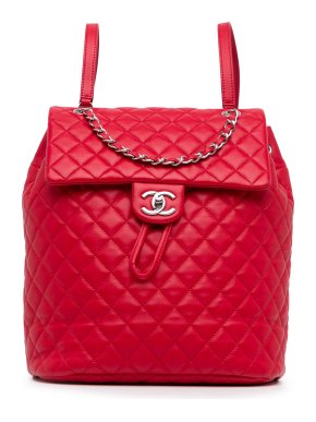 Chanel Red Medium Lambskin Urban Spirit Backpack