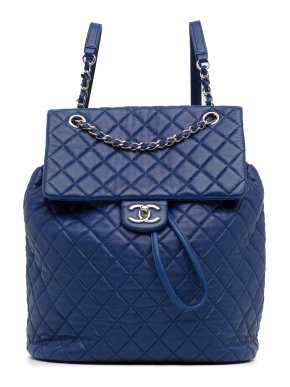 Chanel Blue Lambskin Medium Urban Spirit Backpack