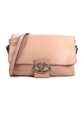 Valentino Blush Pink Leather Messenger Bag