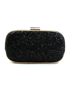 Anya Hindmarch Black Glitter Clutch