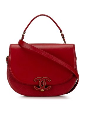 Chanel Red Medium Calfskin Coco Curve Flap Bag